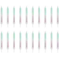 Süßkerzen zum Kuchen 6 cm Ombre 20 Stück