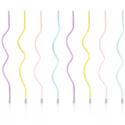 Zuckerkuchenkerzen 14 cm, 8 Stück, pastellfarben