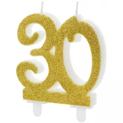 Streukker auf dem Kuchen die Zahl 30 7,5 cm