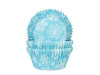 Muffinbackförmchen blau, Schneeflocken 50x33 mm
