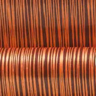 Übertrag Folie 40x25 cm Bronzefarbene Striche