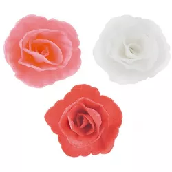 Rote und weiße Rosen, 36 Stk, 4,5 cm