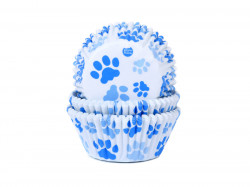 Muffin-Förmchen blaue Pfötchen 50x33 mm