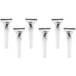 Partyklautropfelemente silbern-metallic 6 Stück