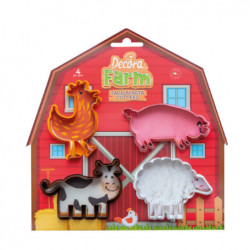 4 Stück Formen Tiere vom Bauernhof