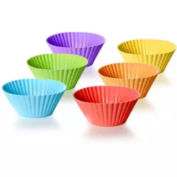 Silikon-Backförmchen-Set 6 Stück, 7,5 cm