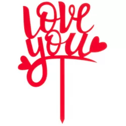 Dekoration für Kuchen Love You 5 x 13 x 20 cm