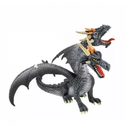 Tortenfigur: zweiköpfiger schwarzer Drache, 14x10 cm