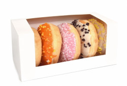 Donbox für Donuts 1 Stück weiß 185x95x90mm