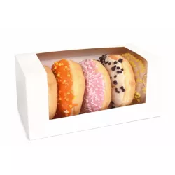 Donbox für Donuts 1 Stück weiß 185x95x90mm
