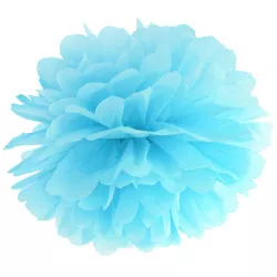 Gewebepapier Pompom, himmelblau, 25 cm