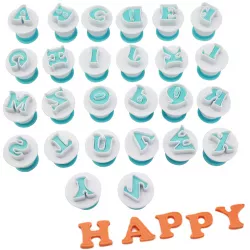 Ausstecher mit Kolben Alphabet Großbuchstaben