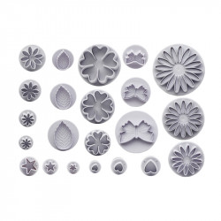 Großes Set Ausstechformen mit Blütenpresse, Schmetterlingsblätter