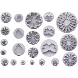 Großes Set Ausstechformen mit Blütenpresse, Schmetterlingsblätter