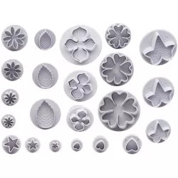 Satz piesende Ausstechformen Blüten und Blätter 22 Stück