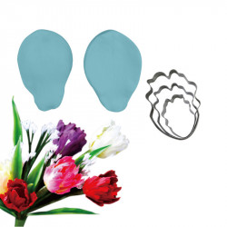 Zierstich und Ausstecher für Tulpe