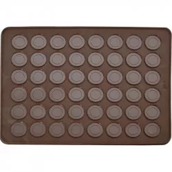 Orion Silikonbackform für Makronen (48 Stück) 123276 tortis