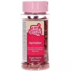 Zuckerkonfetti Herzchen Bordeaux 80 g