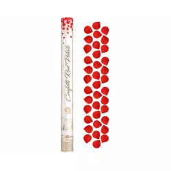 Rosenförmige, rote Konfetti-Shooter, 60 cm