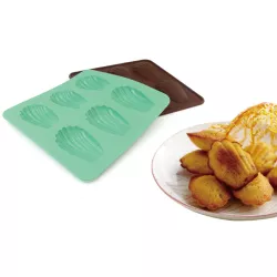 Silikon-Backform für Madeleines, Prracny 18,5 × 19 cm