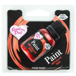 Flüssige metallische Farbe rot 25 ml