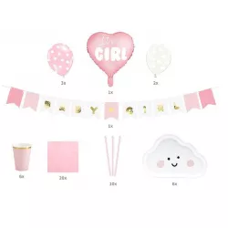 Dekoratives Set ist ein Mädchen!