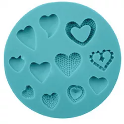 Silikon-Formenherzchen 10 cm