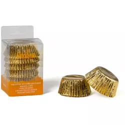 Cupcake-Förmchen goldfarbig 60 Stück 50x32 mm