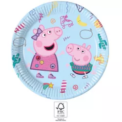 Pappteller für Partys 23 cm Schweinchen Peppa