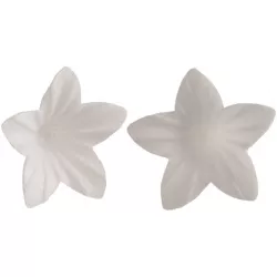 Weiße Blüten aus essbarem Papier 400 Stk. 2 cm