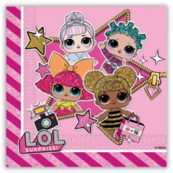 Servietten 33x33 cm Lol