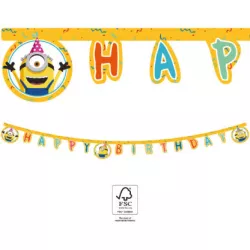 Girlande 2m Minions Happy Birthday