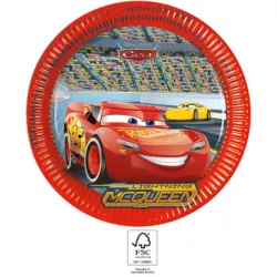 Papperteller für Partys 23 cm Cars