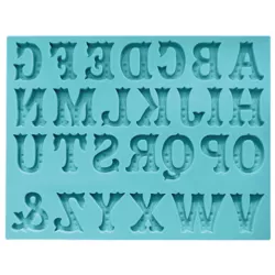 Silikon-Backform Alphabet Western 15,5×11,5 cm