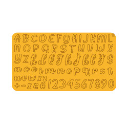 Druckschrift-Alphabet Romance