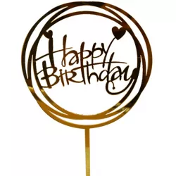 Zuckerstäbchen für den Geburtstagskuchen Happy Birthday im 10 cm Kreis