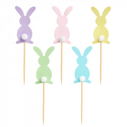 Cupcake-Spieße 5 Stück Häschen