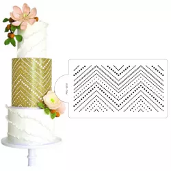 Stencil-Vorlage für Kuchen - Dot Line 40x21cm