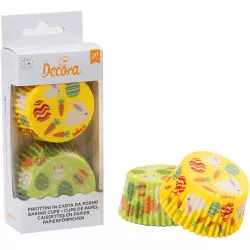 Papiertortenförmchen für Muffins 36 Stück Ostern Häschen, Eier und Karotte
