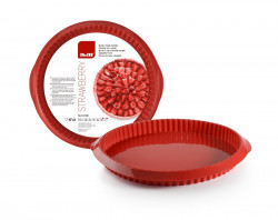 Silikonform für Kuchen 28x3 cm rot