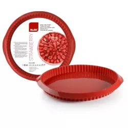 Silikonform für Kuchen 28x3 cm rot