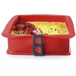 Zusammenklappbare rechteckige Form 25x25 cm mit Glasfundament