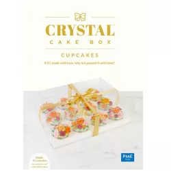 Durchsichtige Cupcake-Box 12 Stück, 10 × 27 × 34 cm