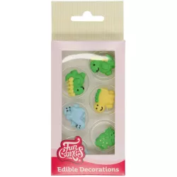 Zuckerguss-Dekoration 12 Stück Dinosaurier