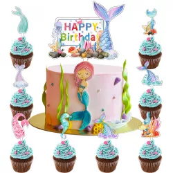 Ein Cake-Topper Meerjungfrau