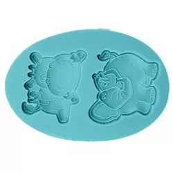 Silikon-Backform „Elefant und Kuh“, 7,5 × 11 cm