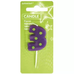 Geburtstagskerze farbig 7,6 cm Artikelnummer 3