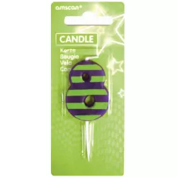Geburtstagskerze farbig 7,6 cm Artikelnummer 8
