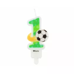 Säftker auf Kuchen Zahl 1 Fußball 7,8cm
