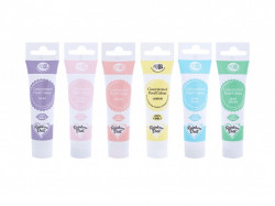 Satz Gel-Farben Rainbow Dust, Pastell 6 Stk. à 25 g